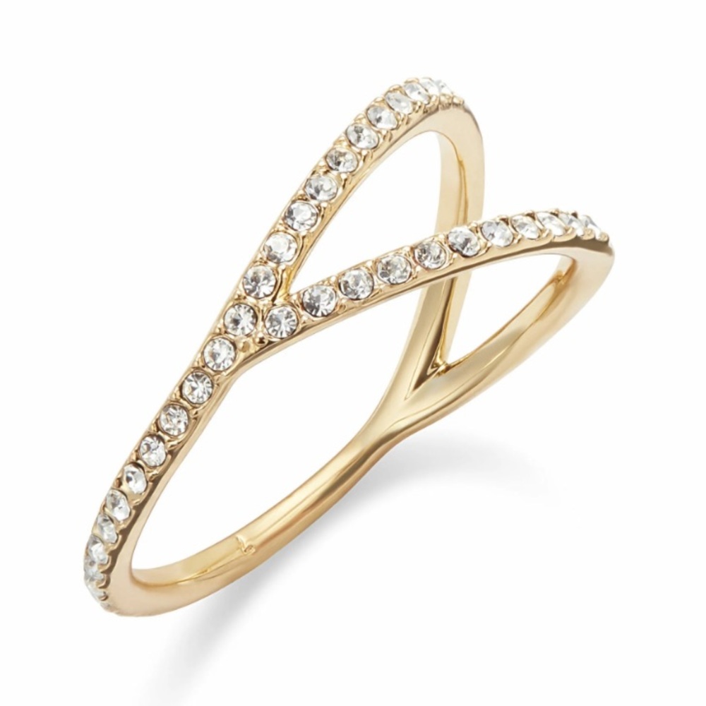 Elegant 14K Gold plated Women's Ring size 7, Nopa Ring by Rudiment